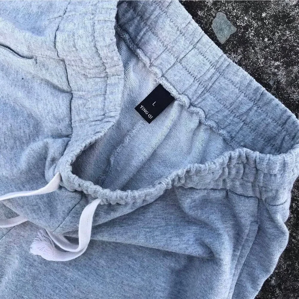 Comfortable Grey Sweat Unisex Shorts - Picture 3 of 5